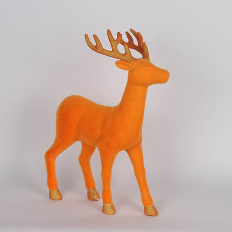 Christmas 13"X6.25"X17.75"H Standing Deer Décor - Orange