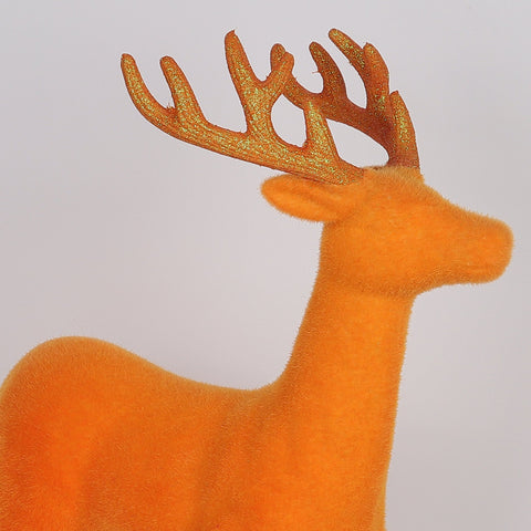 Christmas 13"X6.25"X17.75"H Standing Deer Décor - Orange