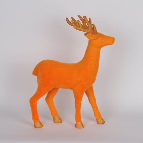 Christmas 13"X6.25"X17.75"H Standing Deer Décor - Orange