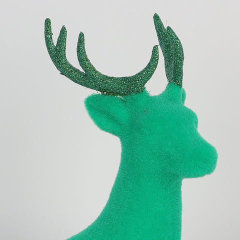 Christmas 11"X6"X9.75"H Sitting Deer Décor - Green