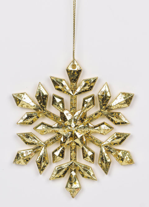 5"H Gold Acrylic Snowflake Ornament