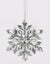 5"H Silver Acrylic Snowflake Ornament
