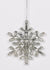 5"H Silver Acrylic Snowflake Ornament