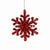 Red Christmas Snowflake Ornaments, 5 Inch Hanging Plastic Ornament, For Holiday Decorating Or Diy Crafts