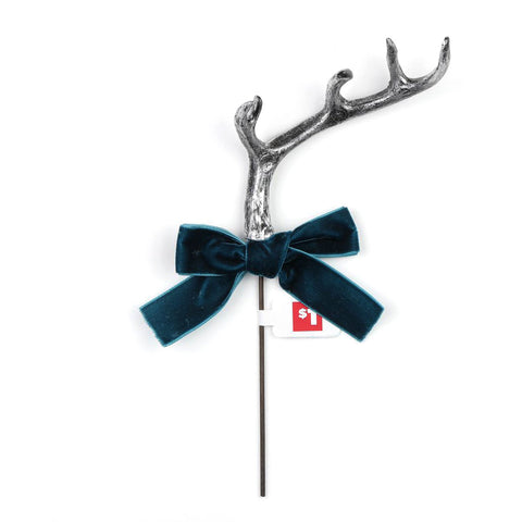 CHRISTMAS MT23 10IN ANTLER PICK 1 PDQA - SILVER WASHED ANTLER