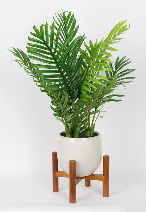 Faux Palm Elegance: Elevate Your Home Decor with 27" Potted Leaf Beauty