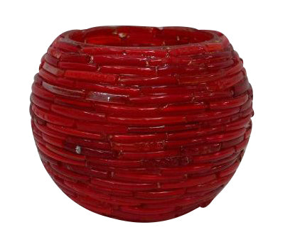 3.5*2.75"Dark Red Votive Candle Holder