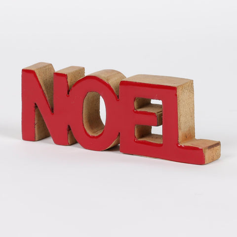 2.25"H Christmas Noel Table Décor-Red