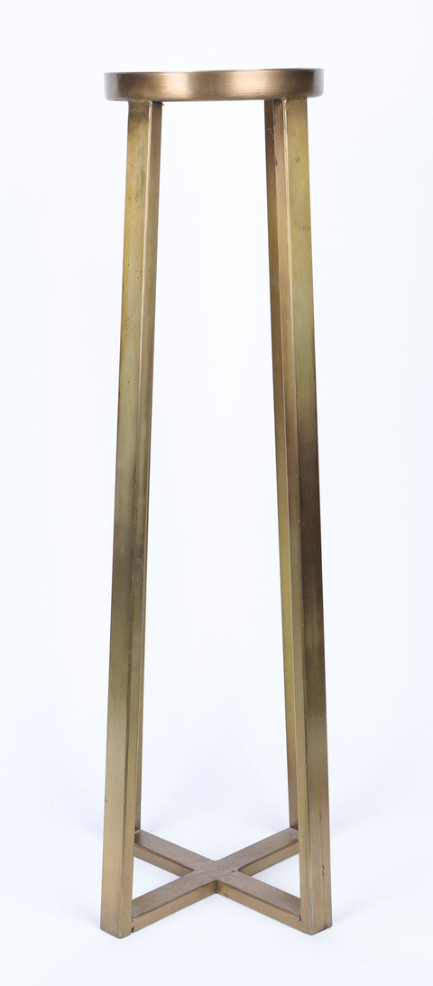 8.5x8.5x31.5 inch WOODEN FLOWER POT W/METAL STAND