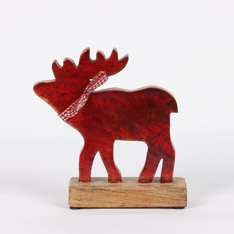 8.5"H Christmas Moose Décor