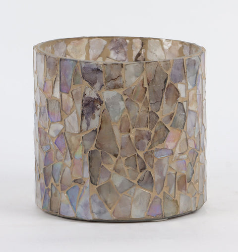 5.75''X5.75'' Mosaic Cylinder Container Décor