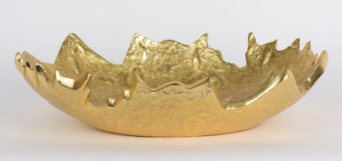 10.75''X7.75''X2.75''
Golden Leaf Bowl Décor