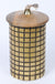 4.75"Dx8"Ht Antique Merc Brass Finish Glass Pillar O