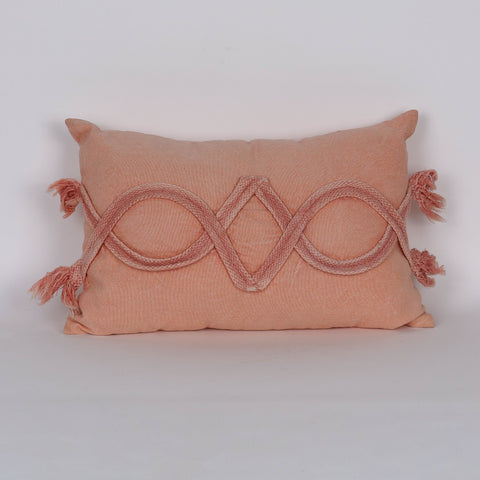 17.0*11.0‘’Pink Fabric  Throw Pillow