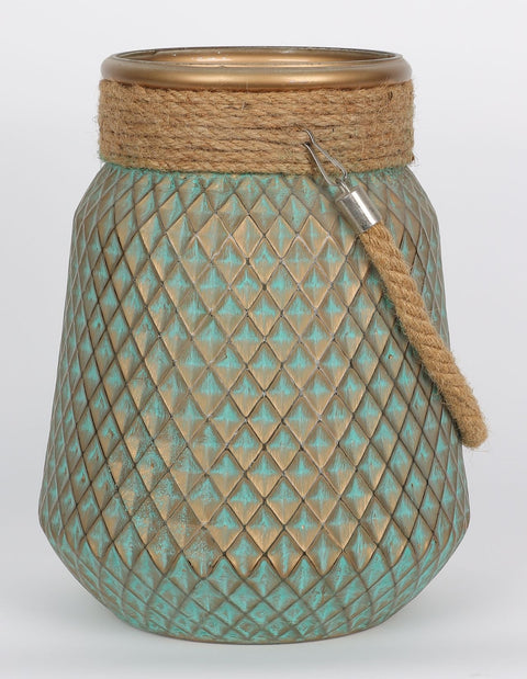 Ocean Pot décor with twine at the top 22''W x22''L x26''H