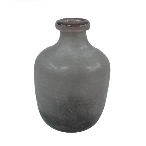 Glass Bottle Vase décor 4.25"L x6"H