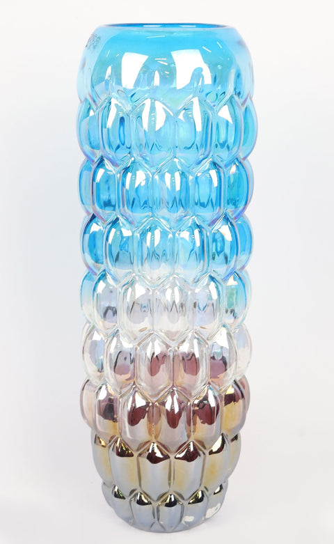 5.5''X15.87'' Petrol Glass Container Décor