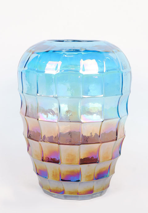 8''X11'' Petrol Glass Container Décor