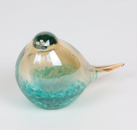 6,75 * 3,5 * 4,625 po DÉCOR DE JARDIN D'OISEAU EN VERRE