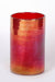 Red Glossy Glass Hurricane 4.75"W X 4.75"L X 7.875"H