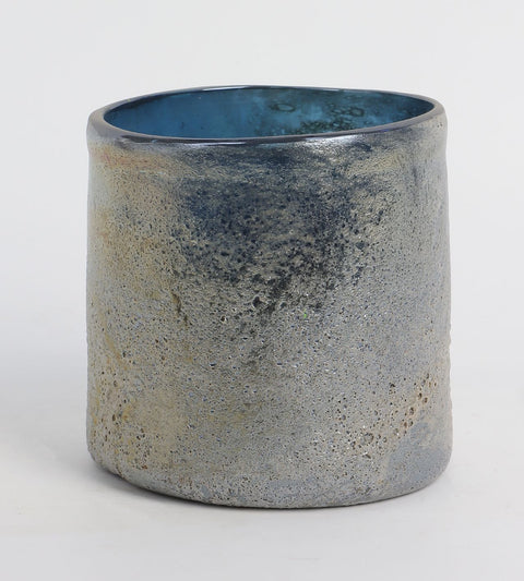 Cylinder Glass Cup décor 4.5"L x4.5"H
