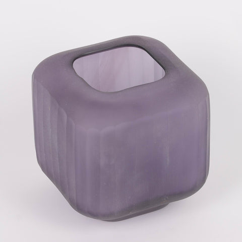 4.5*5'' Matte Purple Glass Vase