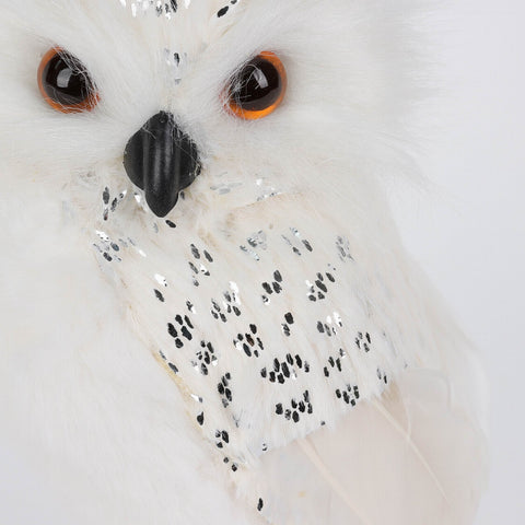 5.5X3.5X7 Inch White Owl Décor