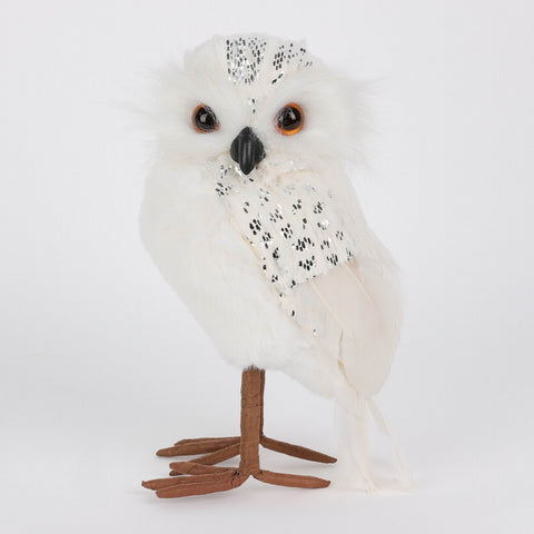 5.5X3.5X7 Inch White Owl Décor