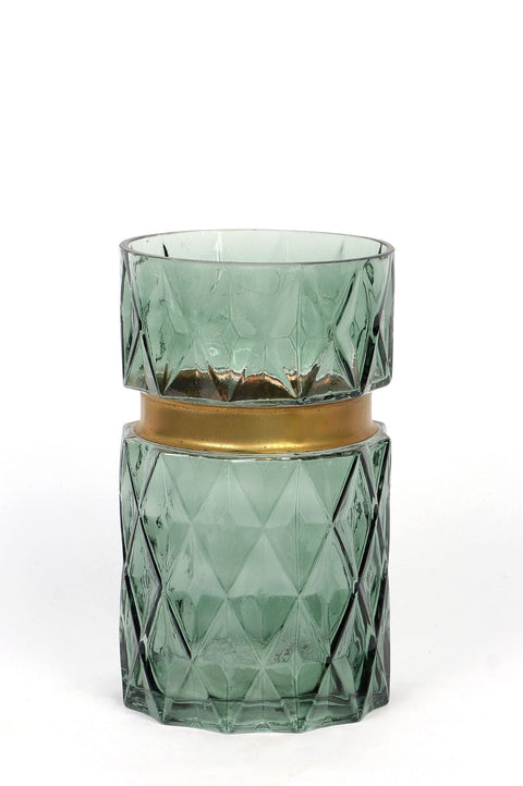 Glass Cup décor 4.625"L x7.875"H
