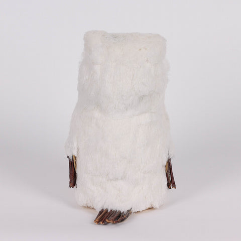 6X6.25X9 Inch White Owl Décor