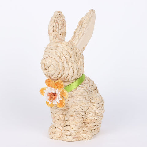 Natural Braided Sitting Bunny