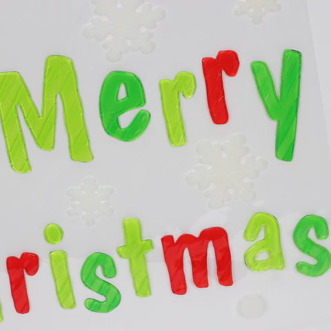 Christmas Ss Hl 12In X 12In Merry Cmas Cling