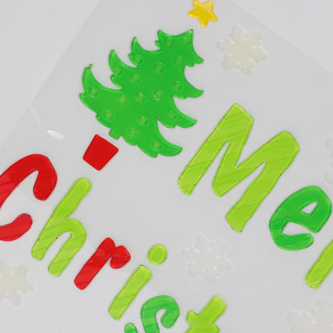Christmas Ss Hl 12In X 12In Merry Cmas Cling