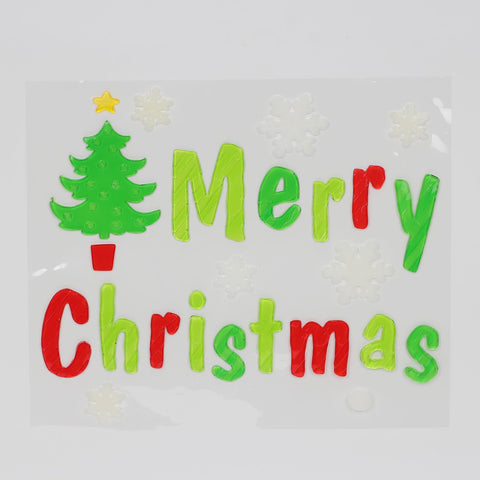 Christmas Ss Hl 12In X 12In Merry Cmas Cling