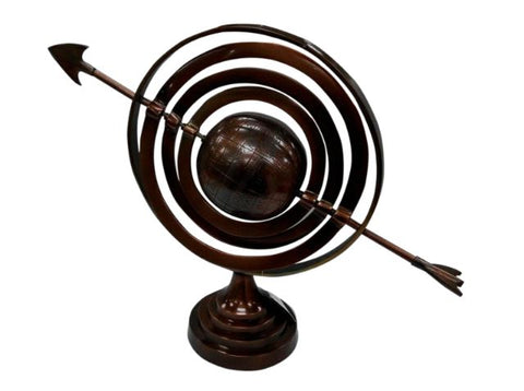 Bronze Vintage Terrestrial Globe Décor