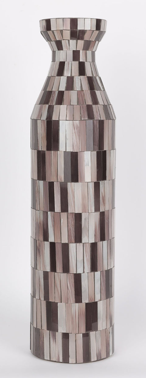 Mosaic Glass Vase décor 4.5"W x4.5"L x18.5"H