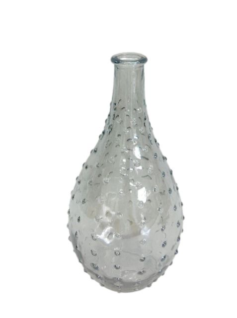 Transparent glass gourd Pot décor 3.5"L x8"H
