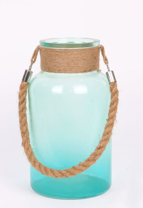 5.625''X10.25''Green-Blue Glass Bottle Wall Décor