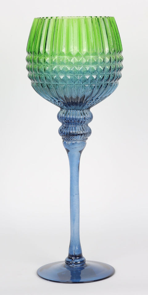 5''x14'' Green wine glass