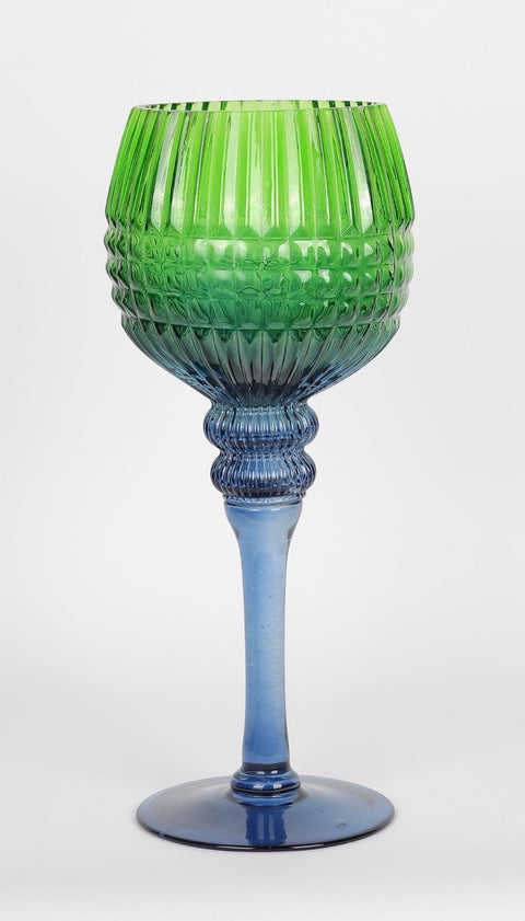 5''x12'' Green wine glass