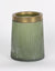 Green Glass Cup vase 4.75"L x 6"H