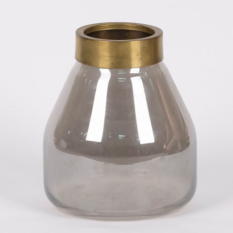 Christmas 9In Glass Vase