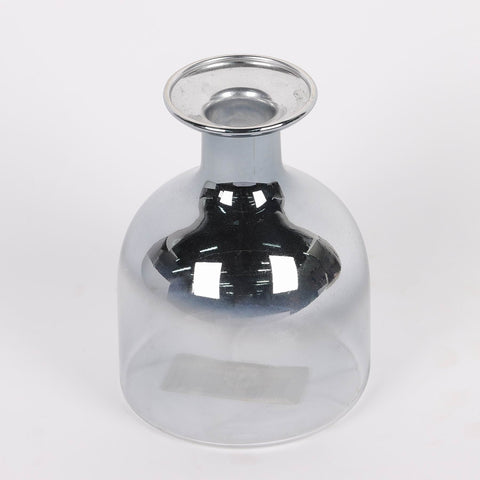 3.5*4.75'' Clear/Silver Glass Vase