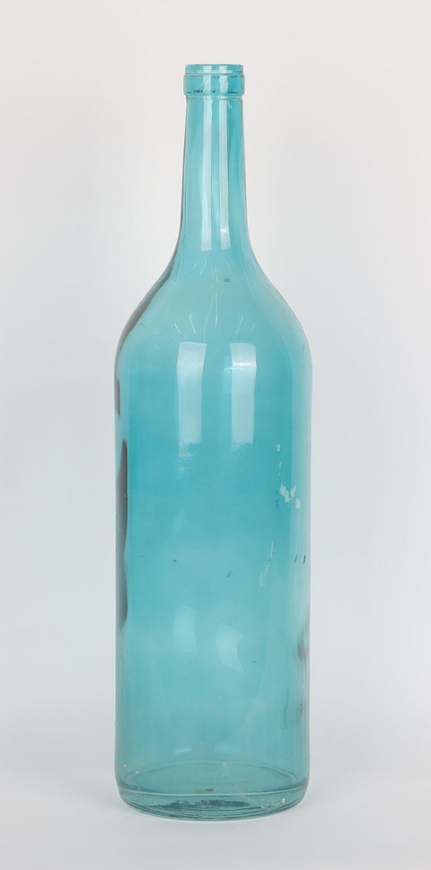 4.5X4.5X18"
Décoration de bouteille en verre bleu foncé