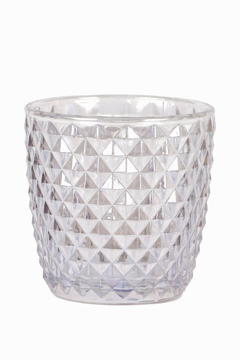3.5X3.5"H Glass Mercury Votive Holder