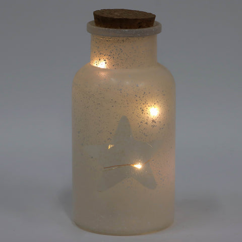 3.25*6.625''Glass Bottle W/Light Décor