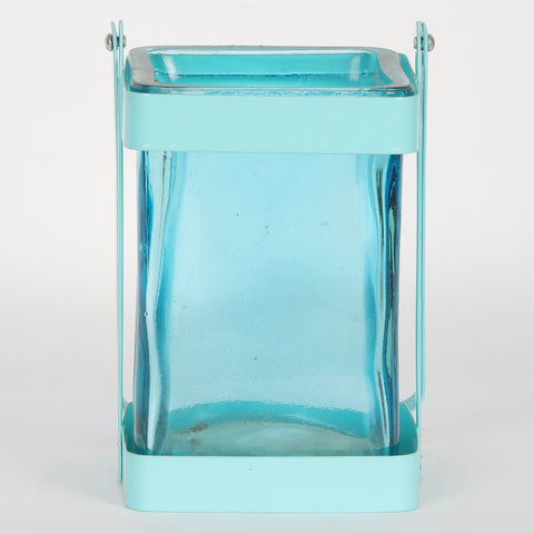 3.5*3.25*5.25''Blue Glass Vase Hanging Décor