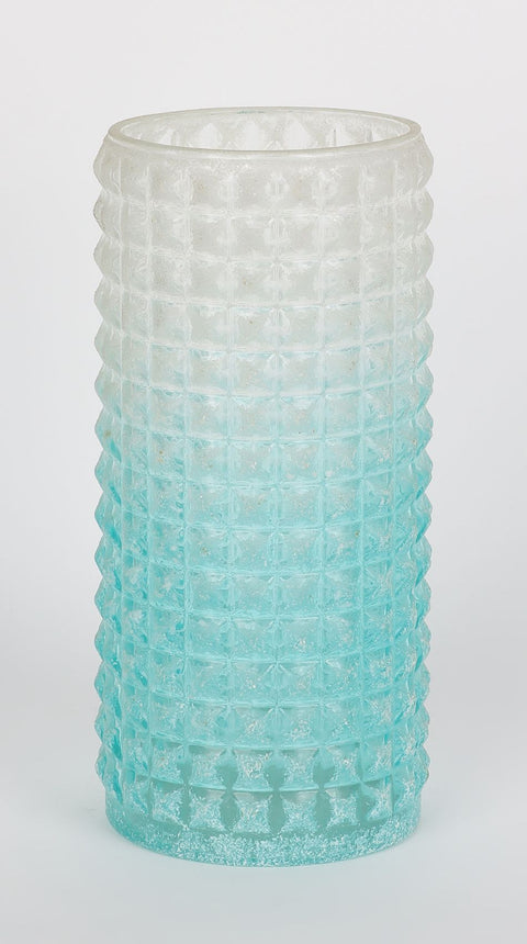 3.75X3.75X8.375" 
Glass Vase Decoration