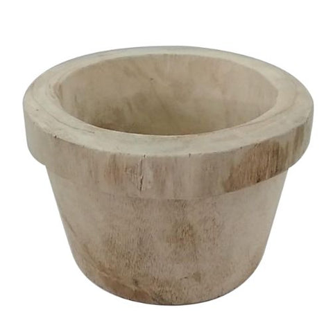 9.5''X9.5"X6'' Wood Pot Décor