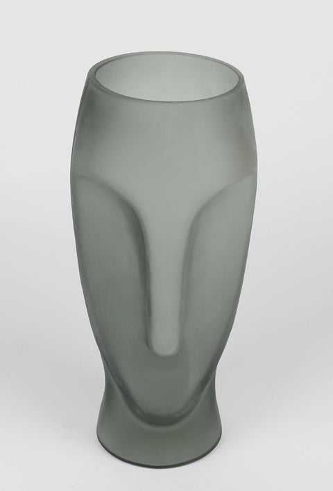 Face Shape Glass Vase Décor 13.5*6*6 In